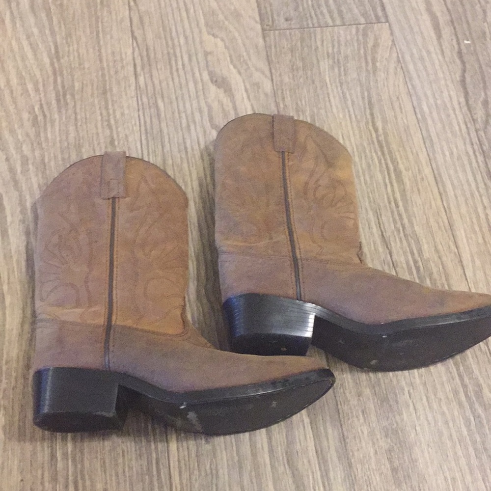 Kids Masterson Boat Co. Leather/Suede Cowboy Boots - Picture 2 of 5